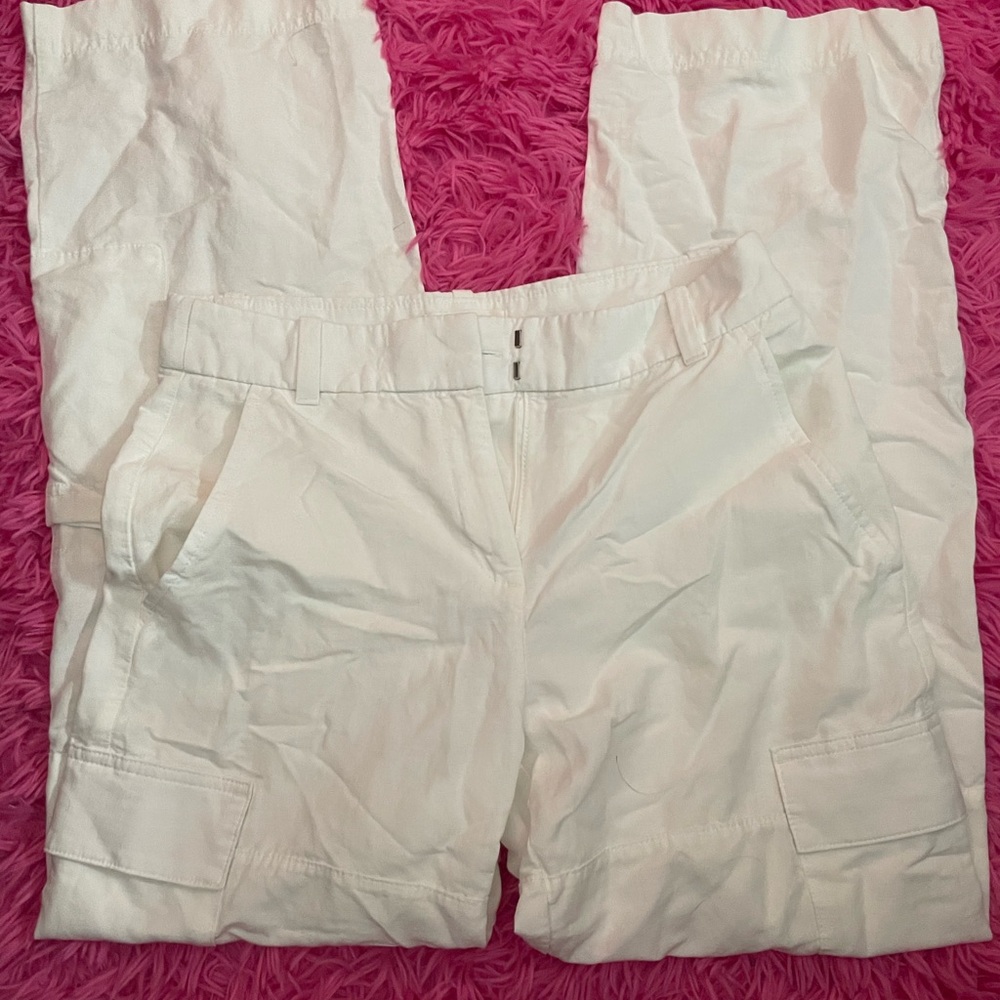 white cargo pants